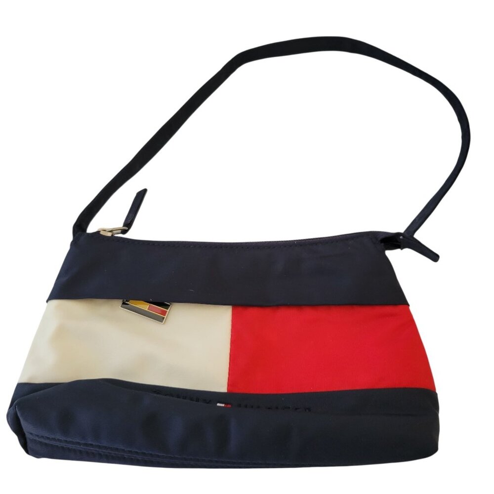 Vintage Tommy Hilfiger Colorblock Nylon Shoulder Bag